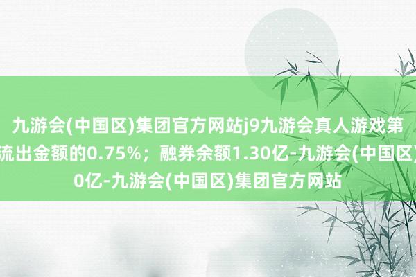 九游会(中国区)集团官方网站j9九游会真人游戏第一品牌占当日流出金额的0.75%；融券余额1.30亿-九游会(中国区)集团官方网站